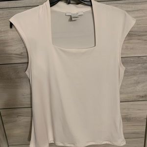 Ladies Grace white sleeveless blouse